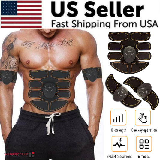 EMS Abdominal Muscle Trainer – ABS Stimulator, Toning Belt & Gym Fitness Binder